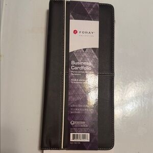 Foray Brown Business Cardfolio Business Card Holder